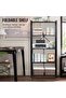SKY-TOUCH Foldable Storage Organizer 5 Tier, Storage Shelves Kitchen Cabinet Storage Rack, Shelf Storage Multipurpose Rack for Living Room Bedroom Kitchen Garage Black 71x34x175cm - 6