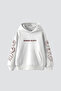 Choose Happy Printed Oversize Unisex White Hoodie - 2