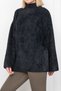 Women's Winter Black High Neck Beard Wool Long Sweater Stylish Casual Comfortable 24134 - 6