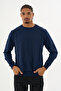 Süperlife Men's Gray Crew Neck Ribbed Regular Fit Sweatshirt Spr26Swk930 - 7