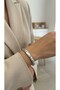 Silver Color Steel Bracelet with Moon and Star Figures - 3