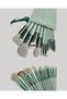 Portable Ergonomically Structured 13 Piece Fiber Bristle Face and Eye Makeup Brush Set - 2