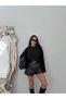 Knitted Detailed Crew Neck Oversize Sweater - 2
