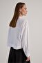 Women's White Design Oversize Short Shirt 30019 - 7