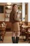 Girl's Suede Leopard Pattern Oversize Design Jacket - 2
