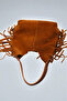 Women's Tan Suede Hobo Shoulder Bag. Puppy Handbag. - 4