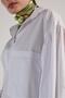 Women's White Pleated Pocket Detailed Oversize Shirt 30062 - 7