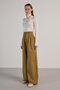 Women's Oil Green Premium Palazzo Pantalon 30016 - 3