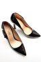 Black Patent Buckled Women's Heeled Shoes - 2