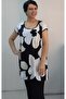 Black and White Floral Print All-Over Short-Sleeved T-Shirt - 4