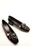 Black Patent Buckled Women's Heeled Shoes - 2