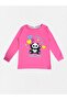 Girl's 100% Cotton Combed Fabric Pink Panda Heart Patterned Long Sleeve Seasonal Pajama Set - 5