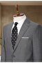 Gray Italian Style Slim Fit Men's Suit, Pants and Jacket Set - 2
