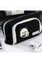 Panda Kawaii Khaki Color Multi-Compartment Large Capacity Pencil Holder Pencil Case Makeup Bag - 5