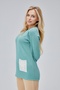 Mooncover Women's Winter Special Pajama Set with Pocket Detail - Light Green - 2