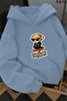 Cappucino Ballerina Printed Hooded Sweatshirt