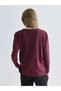 Lcw Grace Burgundy V-Neck Women's Knitwear Sweater - 3