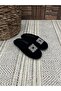 Furry and Stoned Closed-Front Bohçalık Dowry Women's Winter House Slippers - 2