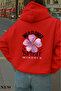 Wild Flower Spirit Printed Hooded Sweatshirt
