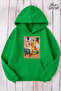 Flintstone Family Printed Hooded Sweatshirt