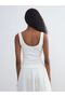 Lcw Vision White U-Neck Beaded Embroidered Bow Blouse - 4
