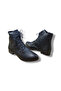Roosevelt Model Lace-Up Zippered Genuine Leather Black Women's Boots