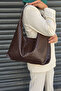 Soft Faux Leather Cream Women's Bag Suitable for Hand Shoulder and Back Use - 2