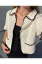 Elegant Simple Hand-Knitted Cardigan - 3