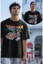 Unisex Breezy Graffiti Themed T-Shirt, Oversized Chris Brown Printed Crew Neck T-Shirt