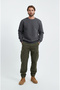 Dark Smoked Men's Crew Neck Sweatshirt 3 Thread (Soft Fabric) - 6