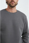 Dark Smoked Men's Crew Neck Sweatshirt 3 Thread (Soft Fabric) - 4