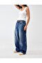 Jill Bleach-Washed Blue Vintage Distressed Baggy Boyfriend Jeans - 2