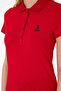 Women's Red Basic Polo Neck T-Shirt 50300896-Vr030 - 7