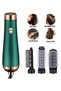 3-in-1 Hair Dryer Straightener Hot Air Brush, Green 22x4cm for Styling