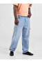 Men Mid Rise Baggy Fit Cargo Jeans - 5