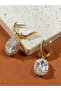 Gold Embellished Drop Earrings