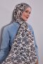 Gray Floral Patterned Vivian Shawl