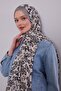 Gray Floral Patterned Vivian Shawl - 2