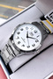 Original Quartz Men Wristwatch Silver Color Steel Band 3 Atm Water Resistant -Gift Bracelet Qqe2001C4 - 2