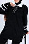 Stone Embroidered Knitwear Set S1009 Black - 4