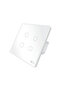 Smart WI-FI Wall Light Switch with App Control, Voice Control - Touch Glass Panel (4 Gang, White)