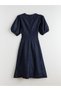 Texx Store Quality Lcw Comfort Indigo Denim Straight Standard & Regular Oval Neck Midi Jean Dress - 6