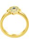 Vision Gold Plated Ladies Finger Ring With White and Aqua Crystal - Size 52 - 3