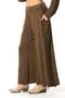 Elastic Waist Aylin Autumn and Winter Long Pocket Knitwear Pants Brown Khv - 5