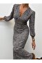 Women's Stretch Fabric V-Neck Dress - 4