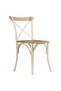 Cross Chairs 2 pcs White Solid Mango Wood - 2