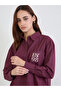Burgundy Oversized Shirt with Patch Pocket - 4