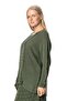 Long Sleeve Elvan Autumn and Winter Knitwear Blouse Khaki Hk - 5