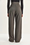 Women's Anthracite High Waist Double Button Palazzo Trousers 1014 60283577 - 8