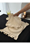 6-Piece Natural Ruffled Linen Napkins - 5